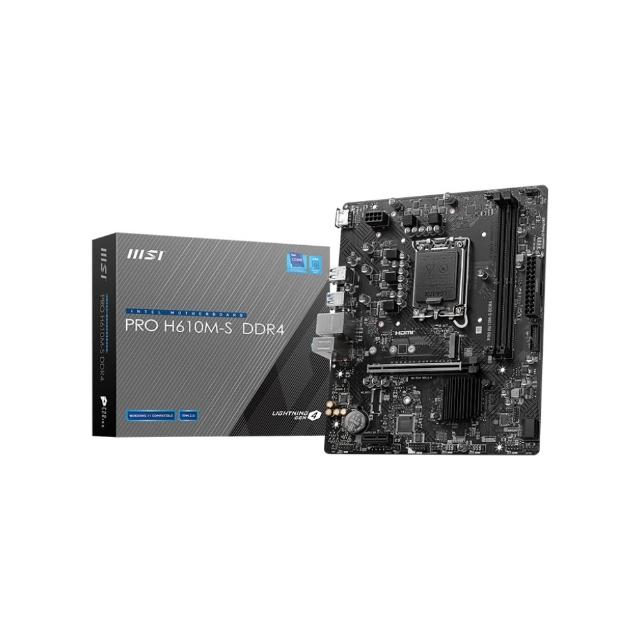 【MSI 微星】PRO H610M-S DDR4主機板+Intel i3-14100 4核/8緒