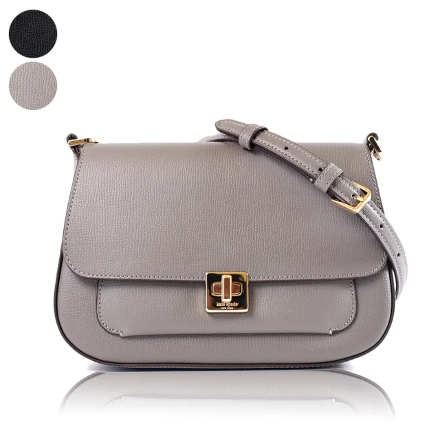 【KATE SPADE】Phoebe 粒面皮革旋鈕翻蓋手提/斜背二用包(新款任選)
