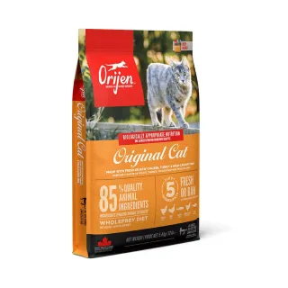 【Orijen】歐睿健 無穀鮮雞愛貓5.4kg-牧野鮮雞+野生漁獲 效期2026.6月(鮮肉糧/全齡貓/貓糧/貓飼料/高蛋白)
