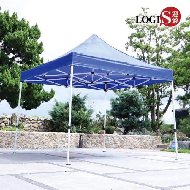 【LOGIS】2米藍天升級粗骨架快速帳篷(抗風遮陽棚 停車篷 遮陽帳)
