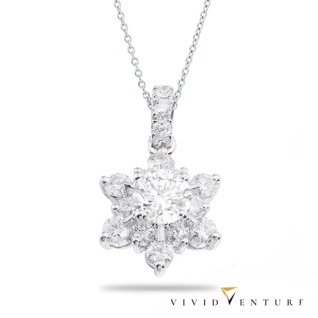 【Vividventure 亞帝芬奇】鉑金 GIA 50分 DVS2 3VG 八心八箭 無螢光 天然鑽石 真鑽 項鍊 幸福瑞雪