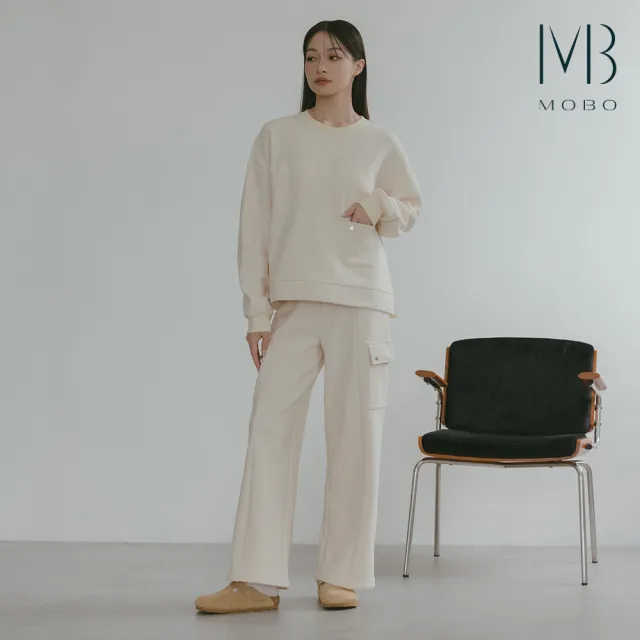 【MO-BO】M系列刷毛口袋大學T