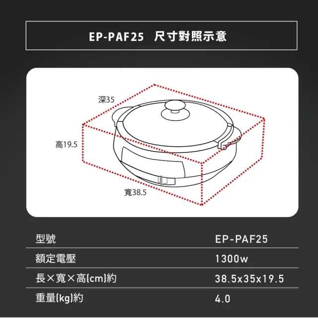 【ZOJIRUSHI 象印】*3.7L*鐵板萬用鍋-火烤兩用 (EP-PAF25)