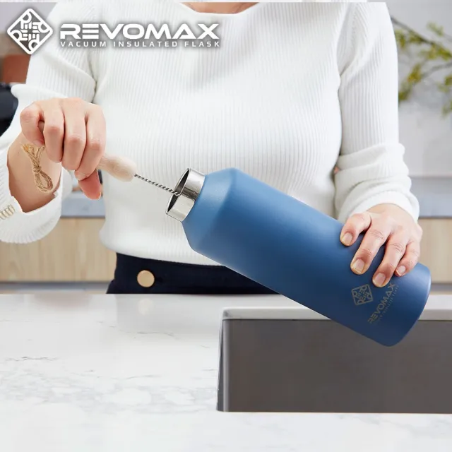 【REVOMAX 銳弗】不鏽鋼秒開保溫瓶950ml 官方直營(保溫保冰 304不鏽鋼 可裝氣泡飲)