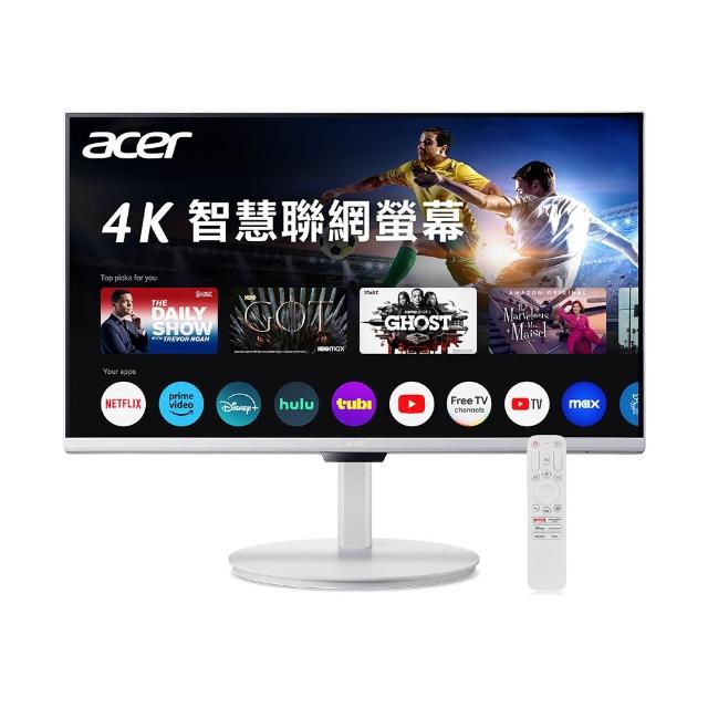 Acer 宏碁 DA271K 27吋 4K IPS 顯示器,搭載 UHD 3840x2160 高解析度,提供細膩影像與 178° 廣視角,IPS 面板確保色彩準確還原。支援 HDMI、DisplayPort 連線,適合辦公室工作、圖形設計與娛樂影音使用。薄邊框設計輕薄時尚,價效比高,是升級 4K 顯示器與 IPS 高解析度螢幕的最佳選擇,讓您的視覺體驗更升級! Acer宏碁 DA271K
