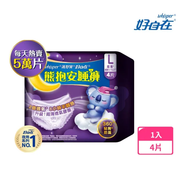 【好自在】嘗鮮體驗組-Air-Dry雲枕瞬吸/草本健康+熊抱安睡褲