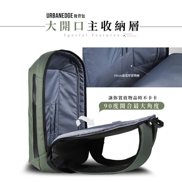【deya】雙11 urbanedge 後背包︱大開口設計 防潑水 超輕量材質 電腦包 行李插袋