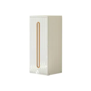 【Yeya也雅】60面寬行雲輕奢風雙層衣櫃-附1掛衣桿+1籃-DIY(衣櫃/衣櫥/臥室收納)