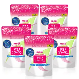 【Meiji 明治】明治膠原蛋白粉標準版28日份袋裝196gx5入(膠原蛋白/維生素C)