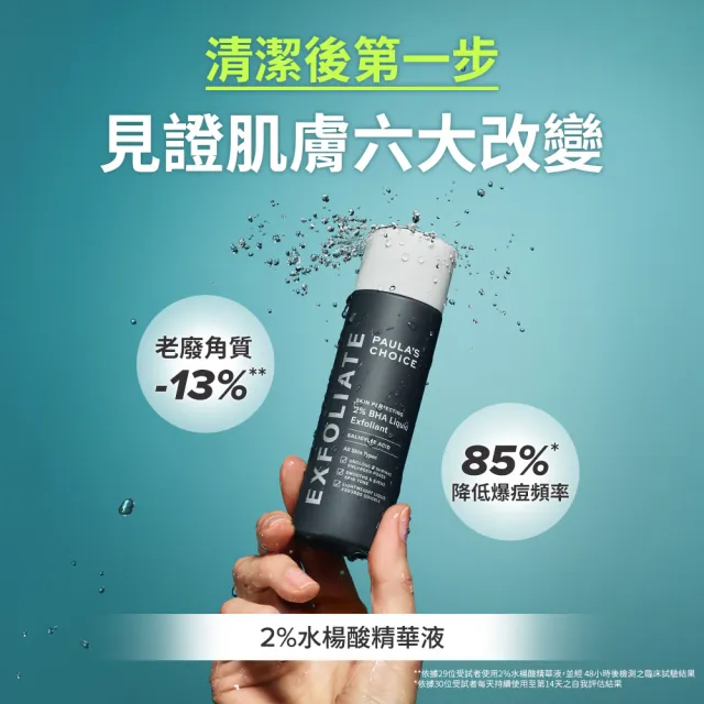 【Paulas Choice 寶拉珍選】2%水楊酸精華液+0.3%A醇+2%補骨脂酚精華乳(明星抗老組)