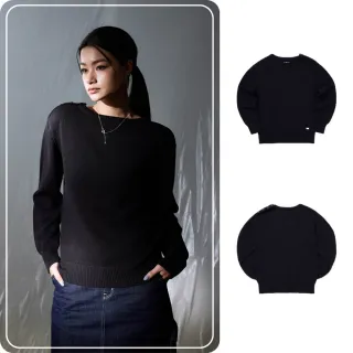 【Lee】女裝 針織毛衣 圓領 針織衫  氣質黑  季節性版型(LB512007K11)