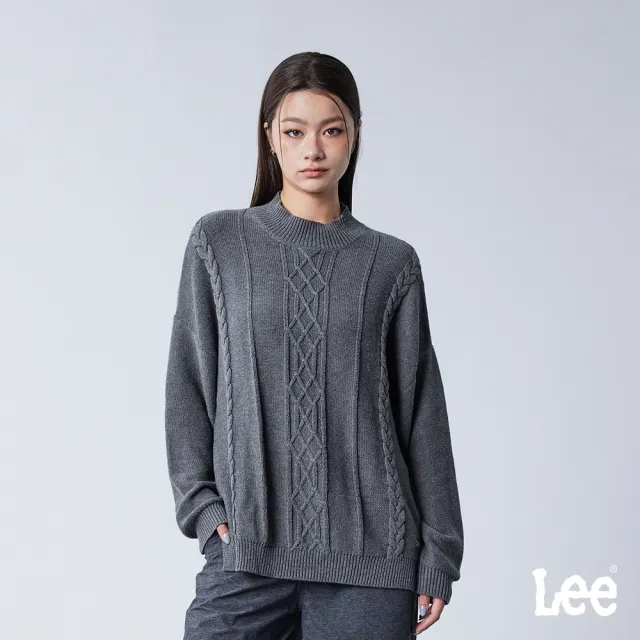 【Lee】女裝 針織毛衣 半高領 編織紋 針織衫 共2色 季節性版型(LB512008348 / LB512008742)