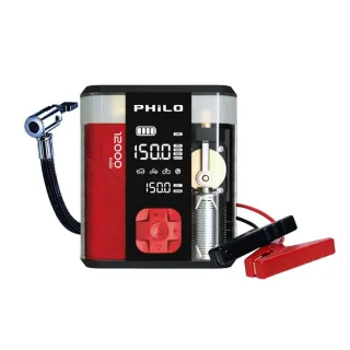 【Philo 飛樂】STP12PRO二代 12000Mah 救車啟動電源x自動打氣機 多功能機(救車電源/救車電霸/充電打氣機)
