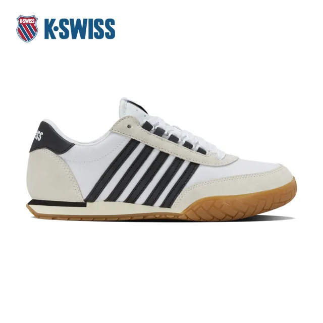 【K-SWISS】時尚運動鞋 VINTAGE TRAINER T 休閒 男鞋 白黑色 09463-168-M