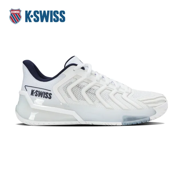【K-SWISS】專業網球鞋 ULTRA SHOT 4 運動 匹克球 男鞋  白藍色 04437-111-M