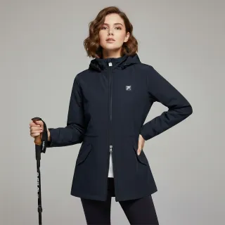 【FILA官方直營】女平織連帽外套-丈青(5JKZ-5724-NV_253)