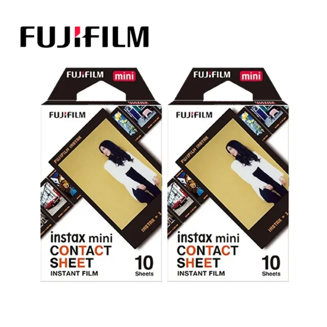 【FUJIFILM 富士】拍立得底片-CONTACT SHEET 懷舊底片風(2入組)
