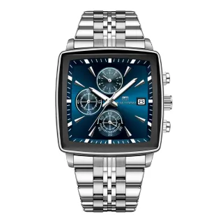 【VA VA VOOM 味味寶】時尚商務真三眼多功能鋼帶錶(VA-2951-LY)