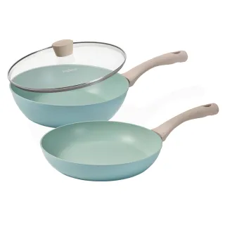 【CorelleBrands 康寧餐具】SNAPWARE 鈦輕量不沾鍋雙入組-IH爐可用