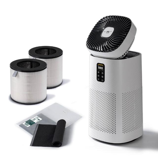 【MOLIJIA 魔力家】超值組-M196 智動UV抗菌抗敏風扇循環空氣清淨機(BY010096)