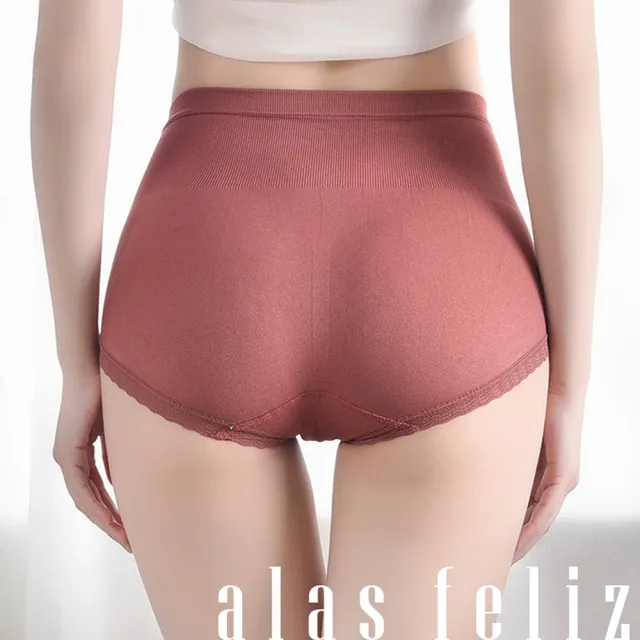 【alas】蕾絲內褲 F 抱緊處理束腰 無縫高腰三角女性內褲(綠色)