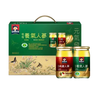 【QUAKER 桂格】養氣人蔘滋補禮盒60ml×8入(養氣人蔘60ml×4入+高麗人蔘60ml×4入/送禮推薦)