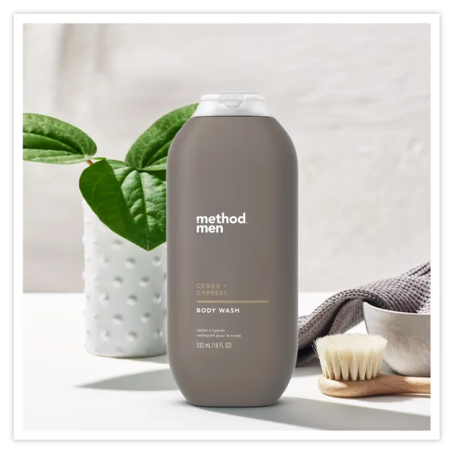 【method 美則】男仕潔膚露-雪松+落羽杉532ml(法式木質調香氣)