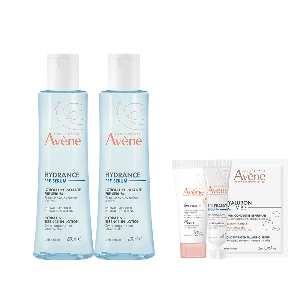 【Avene 雅漾官方直營】玻尿酸保濕精華露200ml 2入組(潤澤型化妝水/乾肌推薦)