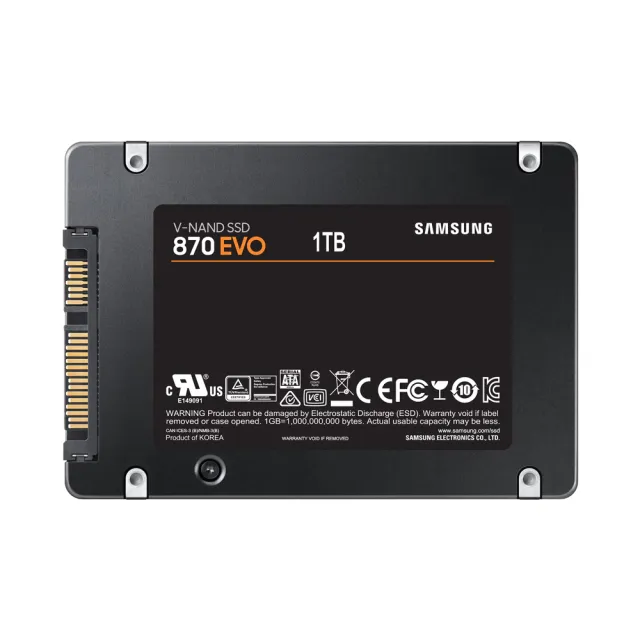 【Samsung 三星】870 EVO 1TB SATA SSD固態硬碟 TLC(MZ-77E1T0BW)