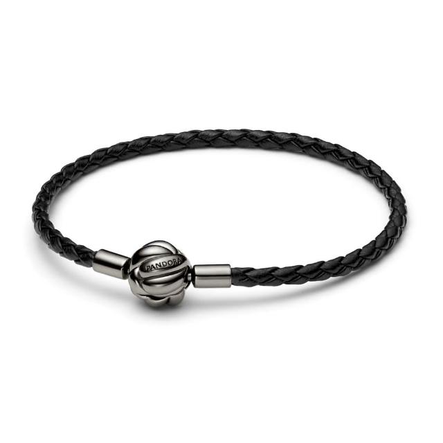 【Pandora官方直營】同心結編織皮革手帶-絕版品