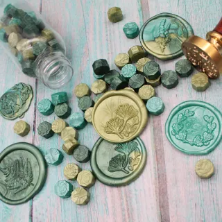 【HAPPYMT 開心鋼筆店】火漆蠟粒大罐裝-漫步在原野森林(綠色系)