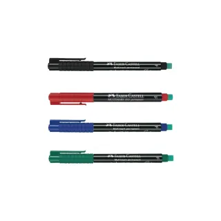 【Faber-Castell】輝柏 全能油性萬用筆 F 黑/藍/紅/綠色10支入/ 盒 151399/151351/151321/151363