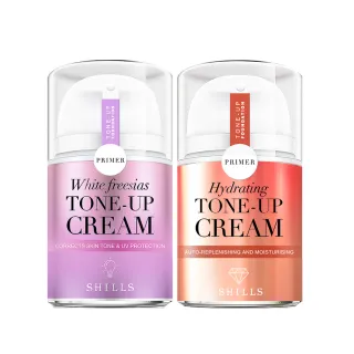 【SHILLS 舒兒絲】抗UV美白濾鏡小蒼蘭素顏霜＋超水感裸肌濾鏡素顏霜-牛奶霜(小姐不熙娣推薦)