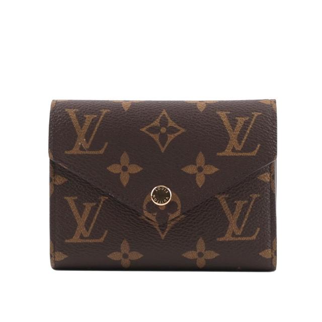 LV LOUIS VUITTON路易威登 M41938 Victorine 系列經典 Monogram 原花三折暗釦短夾