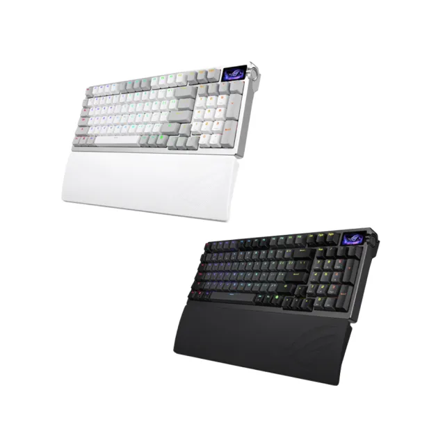 【ASUS 華碩】Azoth 96 HE Gaming Keyboard 無線電競鍵盤 - 白色(ROG HFX V2 磁性軸)