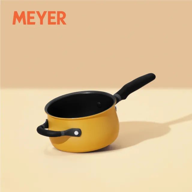【MEYER 美亞】Accent微金亞光黑-陽極氧化IH 熾燄不沾鍋 六件組 (4鍋2蓋/層疊收納/電磁爐可用)