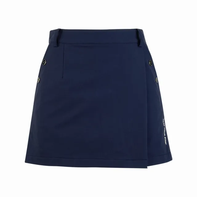 【PING】女款一片式蓄熱保暖高彈力褲裙-深藍(吸濕排汗/GOLF/高爾夫短裙/RD25210-58)