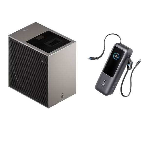 【LG 樂金】戶外劇院組-CineBeam S 小銀河 Ultra 超短焦 4K 微型投影機+ANKER 165W行動電源