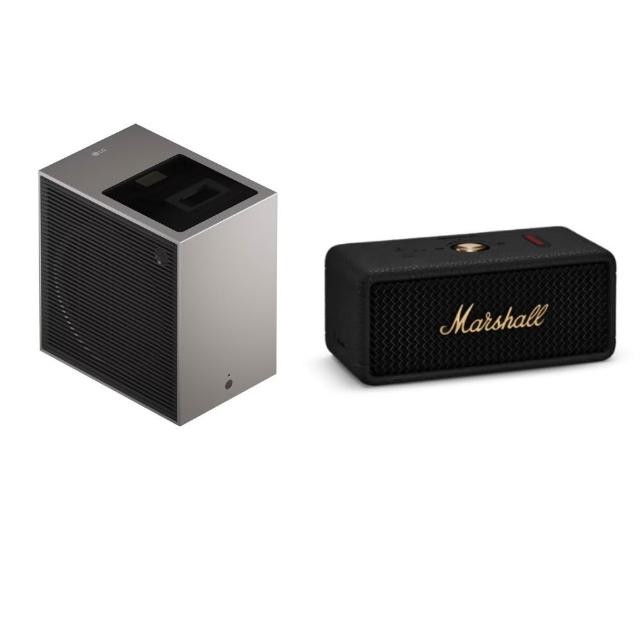 【LG 樂金】行動劇院組-CineBeam S 小銀河 Ultra 超短焦 4K 微型投影機+Marshall藍牙喇叭(PU615U)