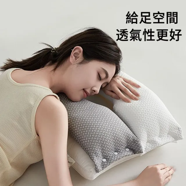 【AOAO】日式O型雙層反牽引護頸枕 三合一牽引枕 定位枕 可拆洗枕頭芯 助眠枕 枕頭