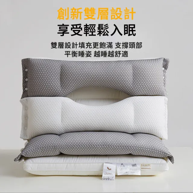 【AOAO】日式O型雙層反牽引護頸枕 三合一牽引枕 定位枕 可拆洗枕頭芯 助眠枕 枕頭