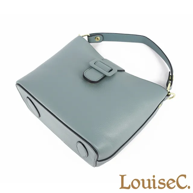 【LouiseC.】雙11 Tree House 高級自然甩紋牛皮 皮帶釦多隔層 手提斜背真皮包 雙背帶設計 6色 GC-FL81256