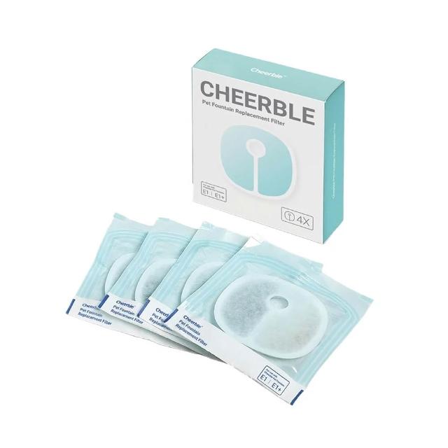 【Cheerble】七布 無泵無線寵物飲水機 專用活性碳軟水濾芯 (4入/盒) 原廠盒裝防潮包裝