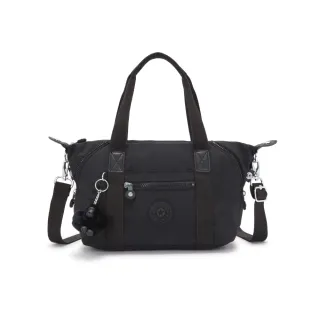 【KIPLING】曜岩黑品牌經典圓標手提側背包-ART MINI