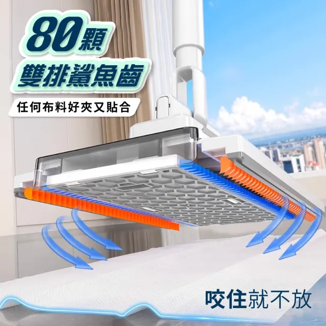【FL 生活+】基本款 超好夾1秒換布洗臉巾環保拖把(360度萬向面板 99公分拖桿 快彈式開啟)