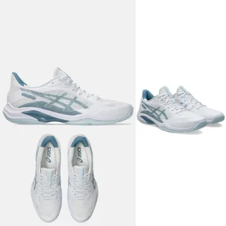 【asics 亞瑟士】BLADE FF 2 男款 羽球鞋 一般楦 1071A117-102 白 冷灰 速度型 室內運動鞋 壁球適用)
