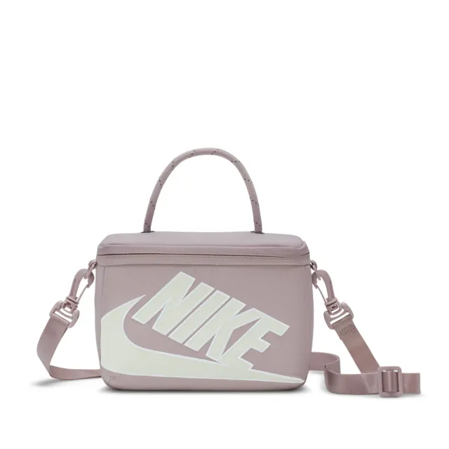 【NIKE 耐吉】斜背包 小包 運動包 迷你鞋盒 NK MINI SHOEBOX CROSSBODY 粉藕 FN3059-019