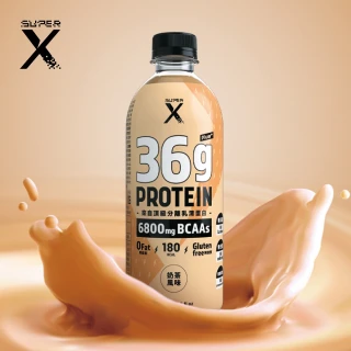 【Super X】頂級分離乳清蛋白飲450mlx6瓶(奶茶風味/大江生活)