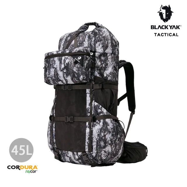【BLACKYAK】LODGE TACTICAL 45L登山背包[雪影迷彩]登山 旅行 捲頂設計 高強力尼龍附雨罩(BYEB2NBF0)