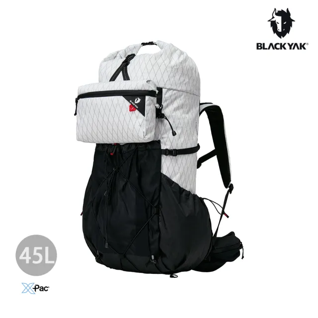 【BLACKYAK】LODGE XP 45L登山背包[白色] X-PAC 高強力尼龍 登山包 捲頂設計 附雨罩(BYEB2NBF0)